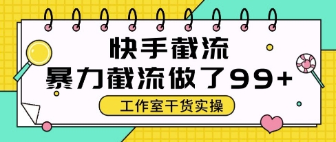 快手暴力截流玩法，全自动无需人工，每日单号50+精准客资【揭秘】-佳佳云创网