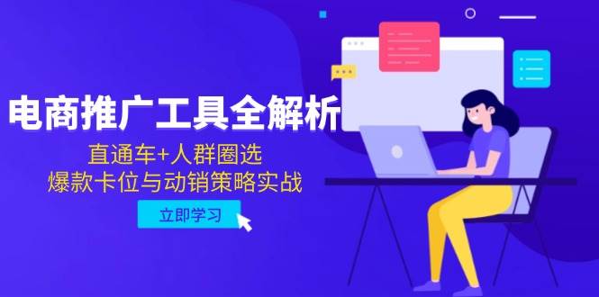 （14869期）电商推广工具全解析，直通车+人群圈选，爆款卡位与动销策略实战-佳佳云创网