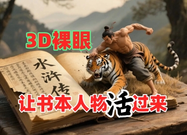 书本人物裸眼3D视频，新的玩法，流量超猛，保姆级教程-佳佳云创网