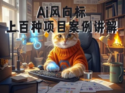 Ai风向标-附100种项目案例玩法-0基础小白到大神ai视频商业应用教学-佳佳云创网