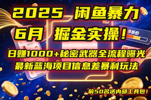 （14964期）2025闲鱼暴力掘金实操！日赚1000+秘密武器全流程曝光，最新蓝海项目信…-佳佳云创网