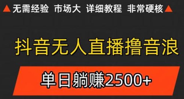 抖音无人直播6.0 简单无脑可矩阵 每天两小时轻松躺赚500+-佳佳云创网