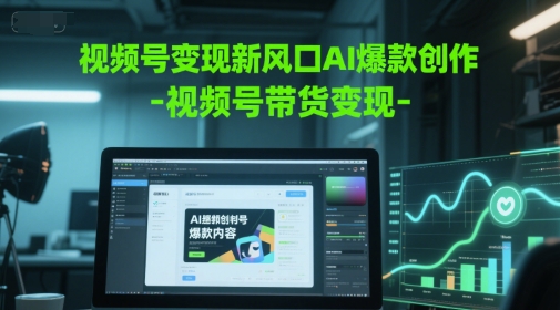 视频号变现新风口AI爆款创作-视频号带货变现-佳佳云创网