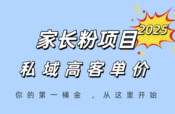 家长粉项目，一个可以长期变现暴利项目，私域高客单价，轻松完成你的人生第一桶金-佳佳云创网