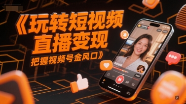 玩转短视频直播变现，把握视频号金风口-佳佳云创网