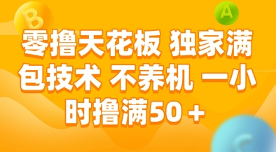 零撸天花板，独家满包技术，不用养机，一小时撸满50+，收益稳定【揭秘】-佳佳云创网
