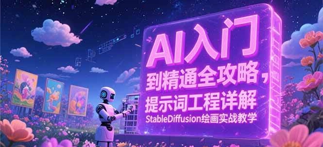 AI入门到精通全攻略，提示词工程详解，StableDiffusion绘画实战教学-佳佳云创网