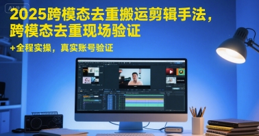 2025跨模态去重搬运剪辑手法，跨模态去重现场验证 +全程实操，真实账号验证-佳佳云创网