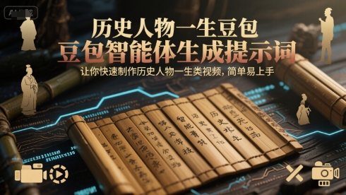 历史人物一生豆包智能体生成提示词，让你快速制作历史人物一生类视频，简单易上手-佳佳云创网