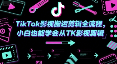 TikTok影视搬运剪辑全流程，小白也能学会从TK影视剪辑-佳佳云创网