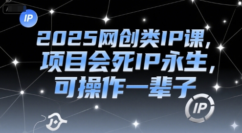 2025网创类IP课，项目会死IP永生，可操作一辈子-佳佳云创网