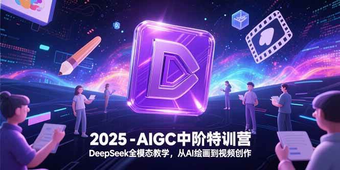 （15224期）2025-AIGC中阶特训营，DeepSeek全模态教学，从AI绘画到视频创作-佳佳云创网