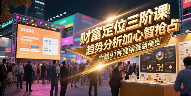 （15219期）财富定位三阶课，趋势分析加心智抢占，附赠91种营销策略模型-佳佳云创网