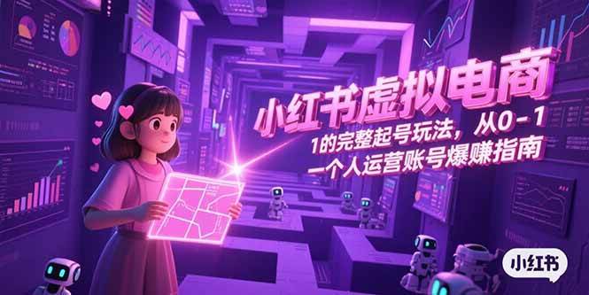 （15230期）小红书虚拟电商，从0-1的完整起号玩法，一个人运营账号爆赚指南-佳佳云创网