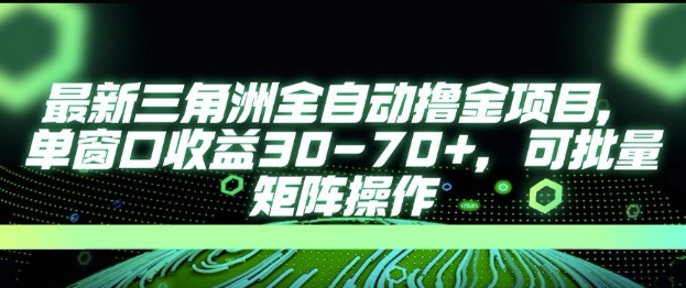 最新AI全自动游戏撸金项目，单窗口收益30-70+，可批量操作【揭秘】-佳佳云创网