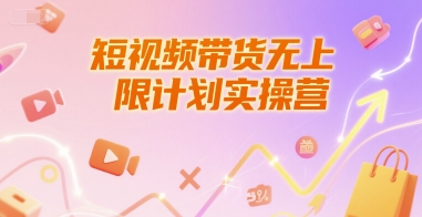 短视频带货无上限计划实操营，新人短视频带货工具流养号破播文案运营篇课程-佳佳云创网