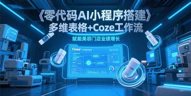 （15239期）零代码AI小程序搭建，多维表格+Coze工作流，赋能美容门店业绩增长-佳佳云创网