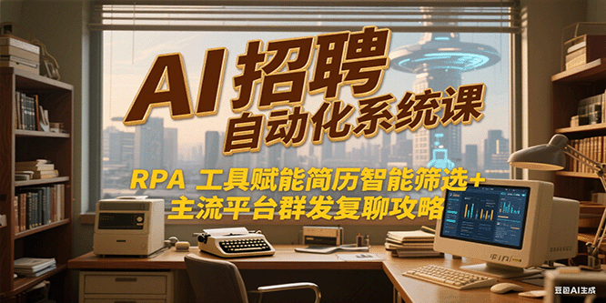 AI招聘自动化系统课，RPA工具赋能简历智能筛选+主流平台群发复聊全攻略-佳佳云创网