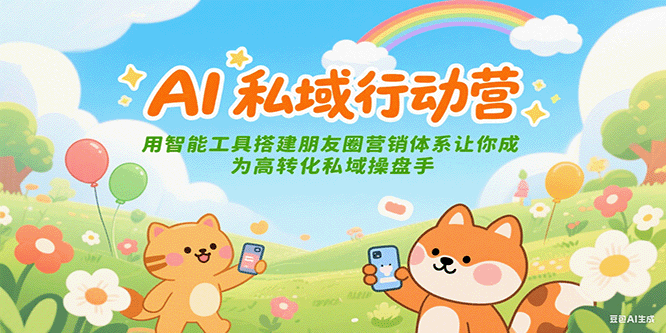 AI私域行动营：用智能工具搭建朋友圈营销体系让你成为高转化私域操盘手-佳佳云创网