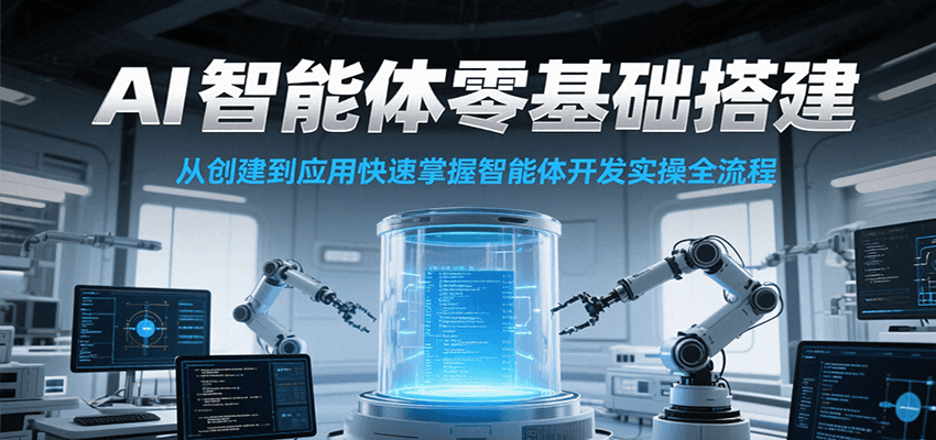 AI智能体零基础搭建实操课，从创建到应用快速掌握智能体开发全流程！-佳佳云创网