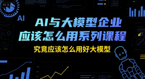 AI与大模型企业应该怎么用系列课程，究竟应该怎么用好大模型-佳佳云创网