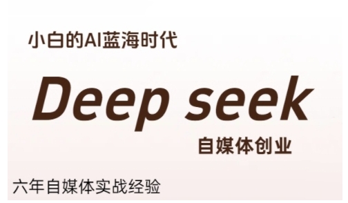 普通人利用Deepseek自媒体创业，零基础友好，小白的AI蓝海时代-佳佳云创网