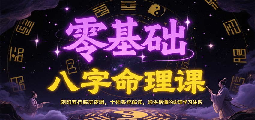 零基础八字命理课：阴阳五行底层逻辑，十神系统解读，通俗易懂的命理学习体系-佳佳云创网