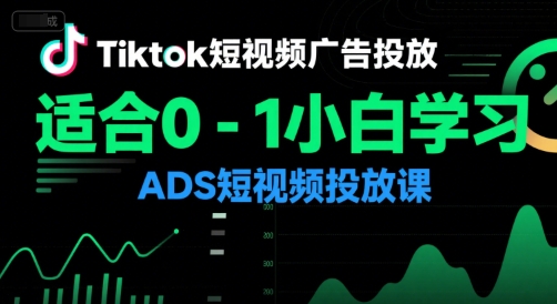 Tiktok短视频广告投放，适合0-1小白学习ADS短视频投放课-佳佳云创网