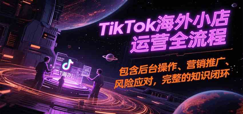 TikTok海外小店运营全流程，包含后台操作、营销推广、风险应对，完整的知识闭环-佳佳云创网
