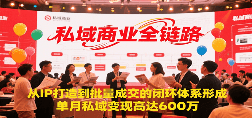 私域商业全链路，从IP打造到批量成交的闭环体系形成，单月私域变现600万-佳佳云创网