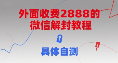 （15301期）外面收费2888的微信解封教程，具体自测-佳佳云创网