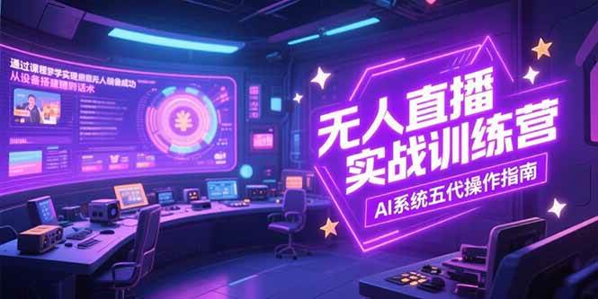 （15315期）无人直播实操训练营，从设备搭建到话术，AI系统五代操作指南(7月更新)-佳佳云创网