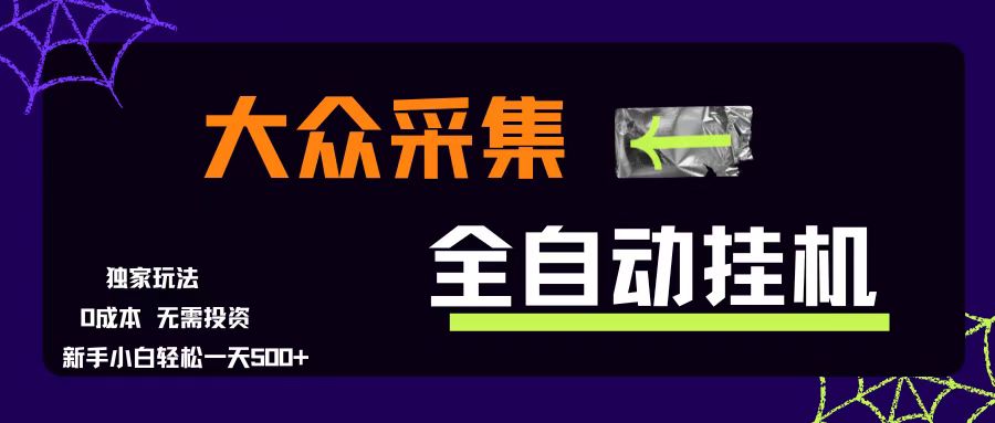 （15348期）大众采集全自动玩法，新手小白轻松一天500+，操作简单零成本-佳佳云创网