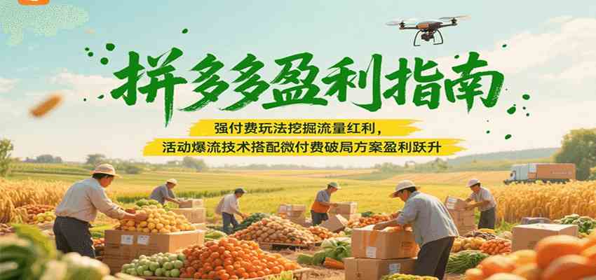 拼多多盈利指南：强付费玩法挖掘流量红利，活动爆流技术搭配微付费方案实现盈利跃升-佳佳云创网