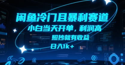 闲鱼冷门且暴利赛道，小白当天开单，利润高，照抄就有收益，日入1k+【揭秘】-佳佳云创网