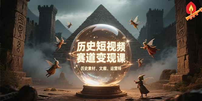 （15386期）历史短视频赛道变现课，百集素材库应用，文案剪辑技巧，账号运营全案-佳佳云创网