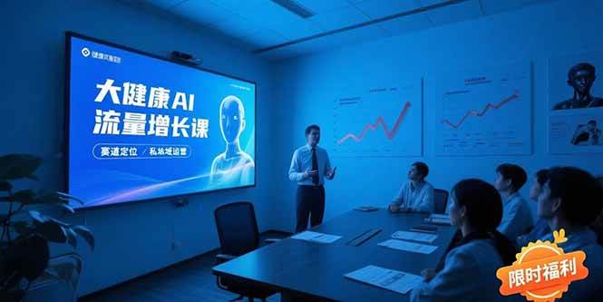 （15396期）大健康AI流量增长课，赛道定位方法论，AI数字人内容生产，私域转化运营…-佳佳云创网