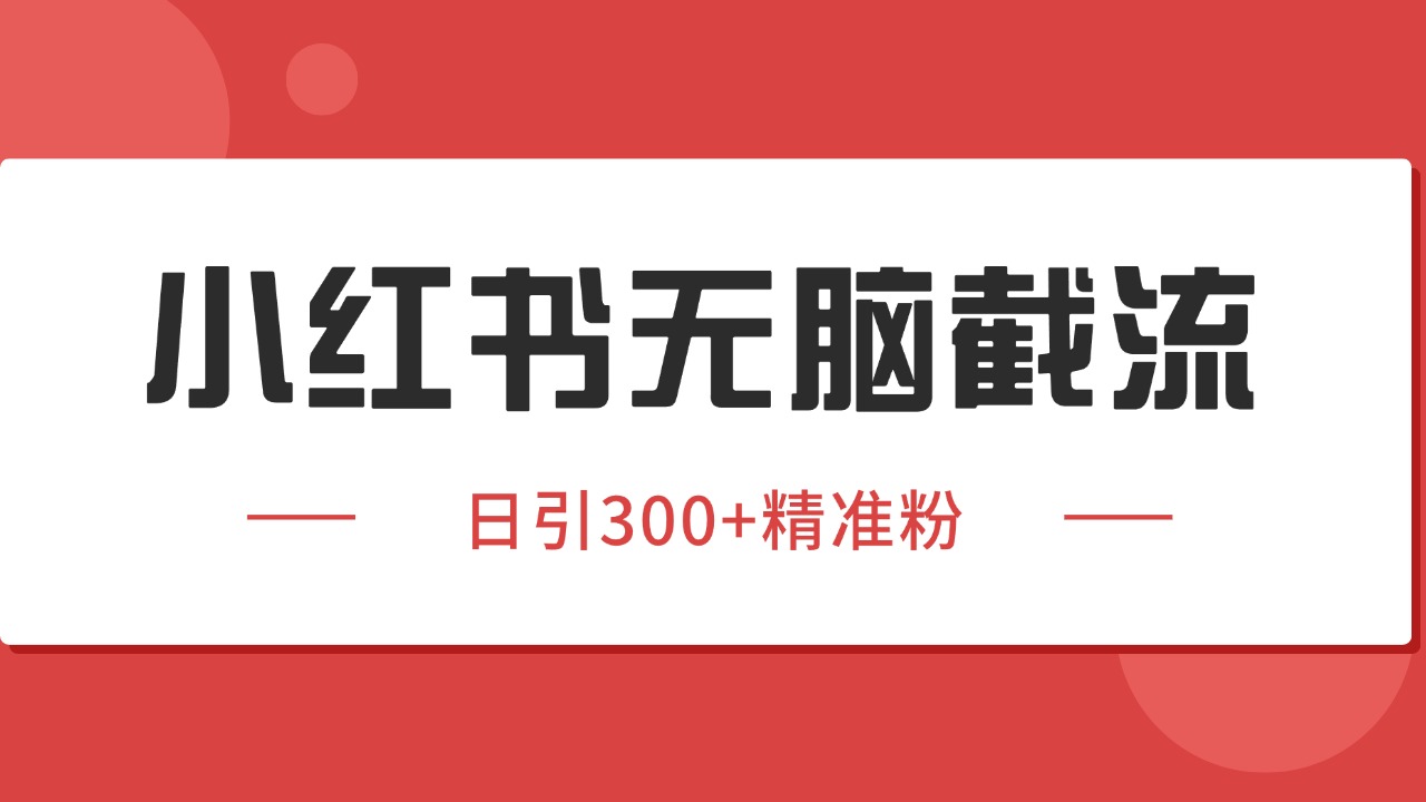 小红书截流同行客源，独家野路子获客玩法 日引200+暴力获客-佳佳云创网