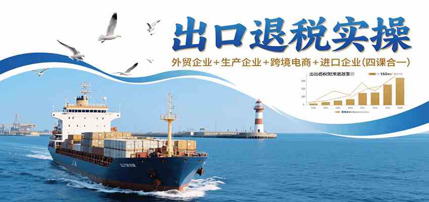 出口退税实操-外贸企业+生产企业+跨境电商+进口企业（四课合一）-佳佳云创网