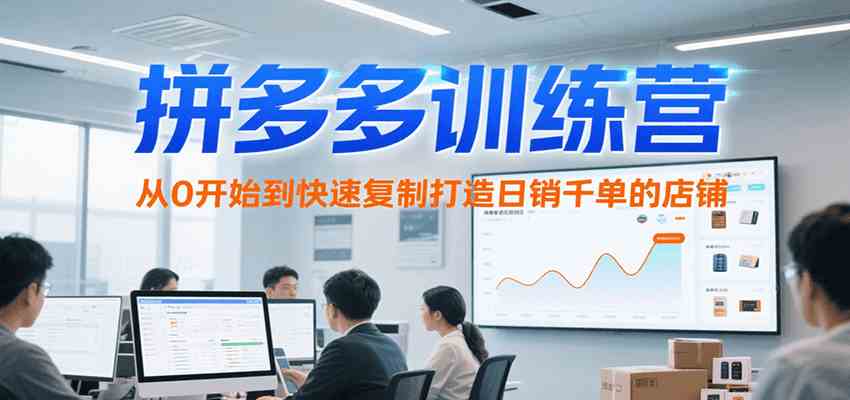 拼多多训练营，从0开始到快速复制打造日销千单的店铺（更新7月）-佳佳云创网