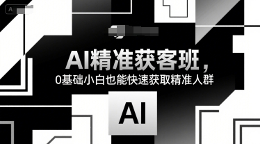 AI精准获客班，0基础小白也能快速获取精准人群-佳佳云创网