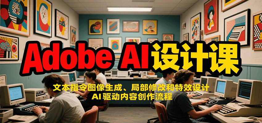Adobe AI设计课：文本指令图像生成、局部修改和特效设计，AI驱动内容创作流程-佳佳云创网