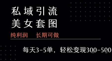 私域卖套图每天3-5单   每单利润99-2张+-佳佳云创网
