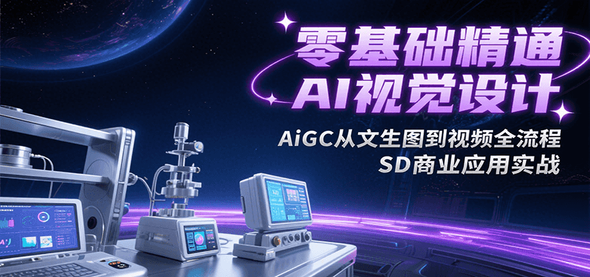 零基础精通AI视觉设计，AiGC从文生图到视频全流程，SD商业应用实战-佳佳云创网