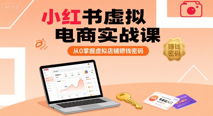 小红书虚拟电商实战课，从0掌握虚拟店铺賺钱密码-佳佳云创网