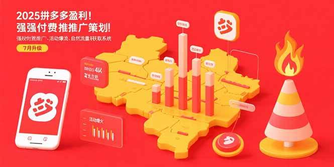 （15509期）2025拼多多盈利地图：强付费推广策略/活动爆流/自然流量获取系统(7月更新)-佳佳云创网