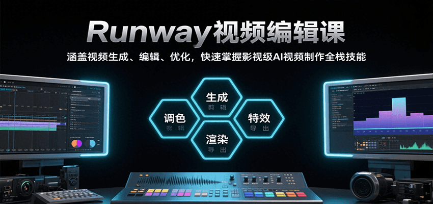 Runway视频编辑课，涵盖视频生成、编辑、优化，快速掌握影视级AI视频制作全栈技能-佳佳云创网