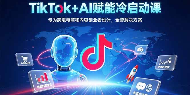 （15561期）TikTok+AI赋能冷启动课：专为跨境电商和内容创业者设计，全套解决方案-佳佳云创网
