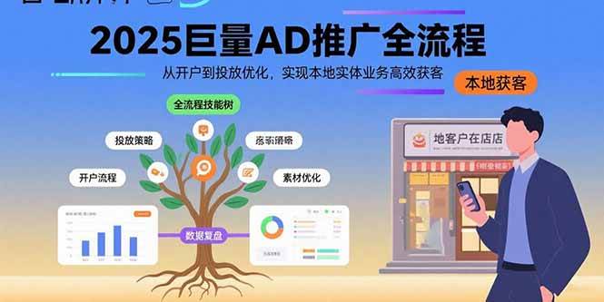 （15608期）2025巨量AD推广全流程，从开户到投放优化，实现本地实体业务高效获客-佳佳云创网