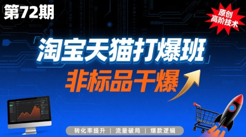 淘宝天猫打爆班原创高阶技术第72期，非标品干爆-佳佳云创网